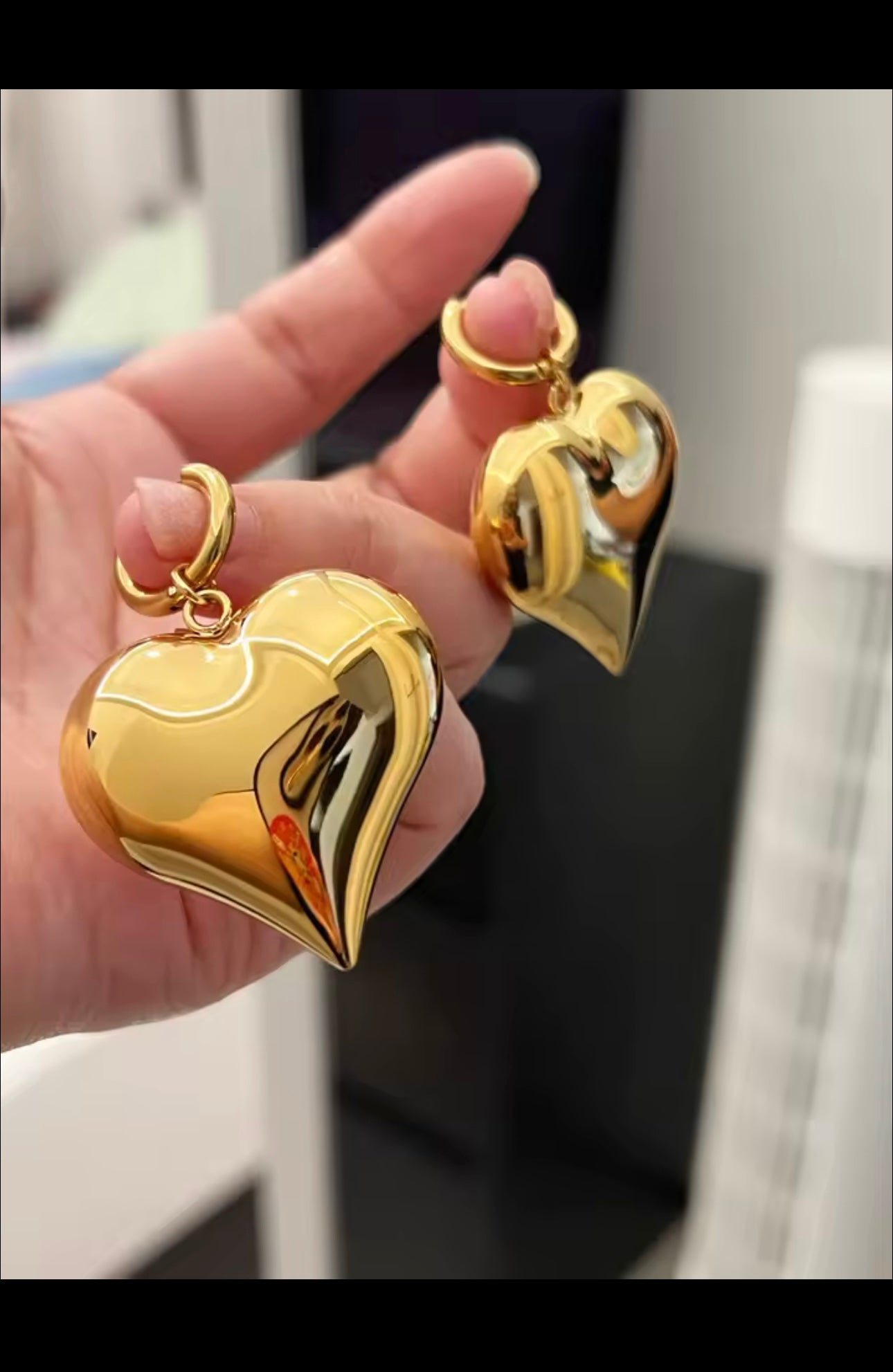Gold & Silver Bubble Heart Earrings