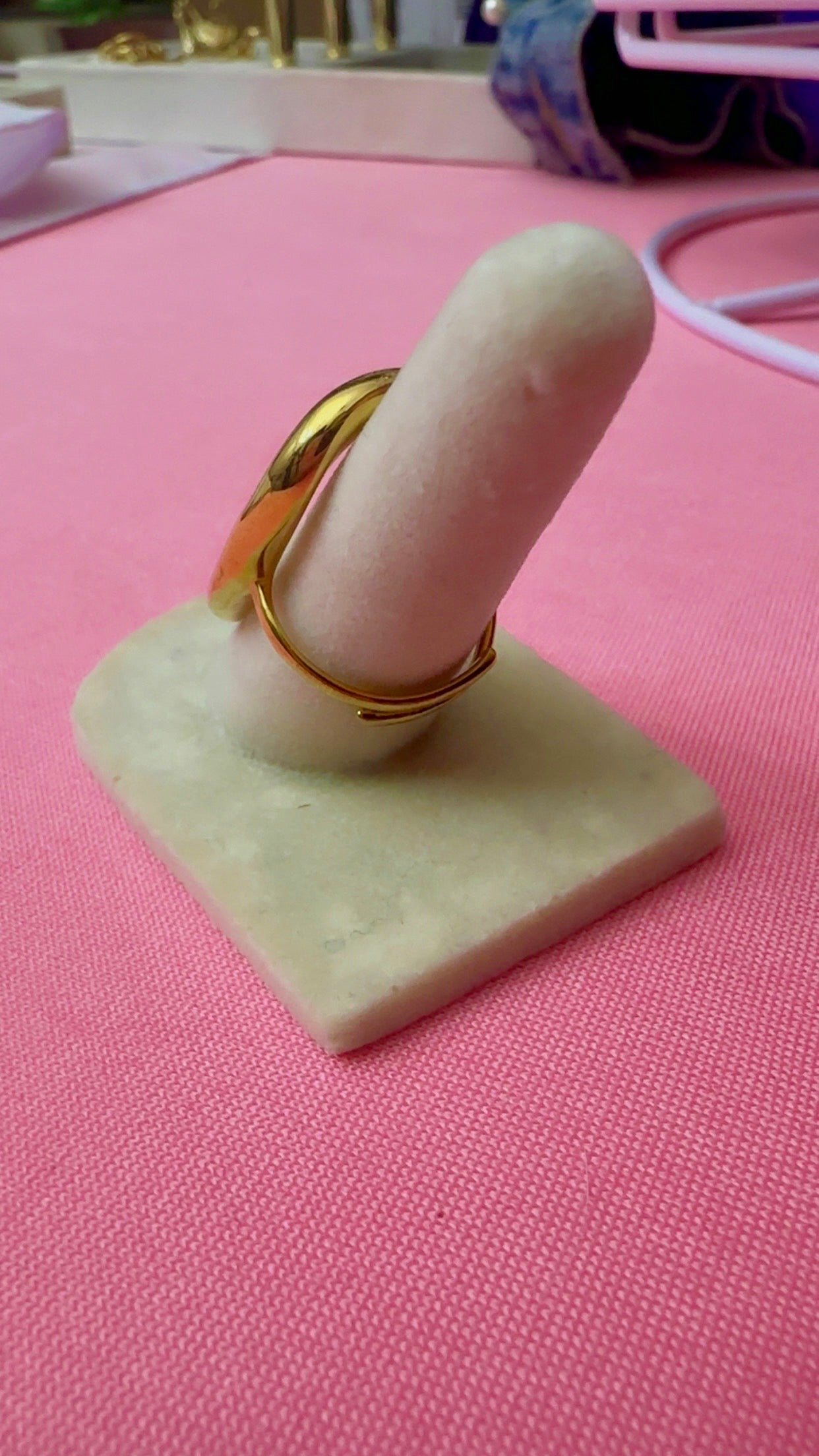 Gold Bold Oval Statement Ring