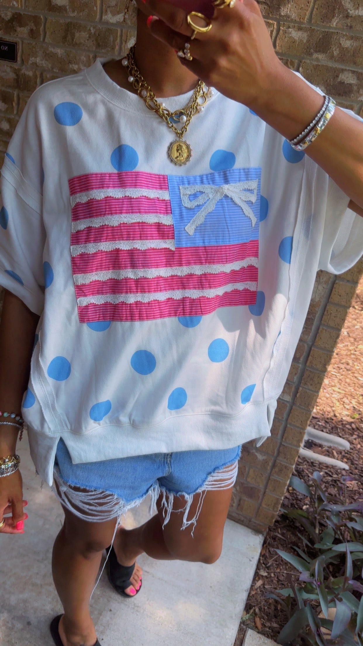 Americano Bow Flag Top Oversized