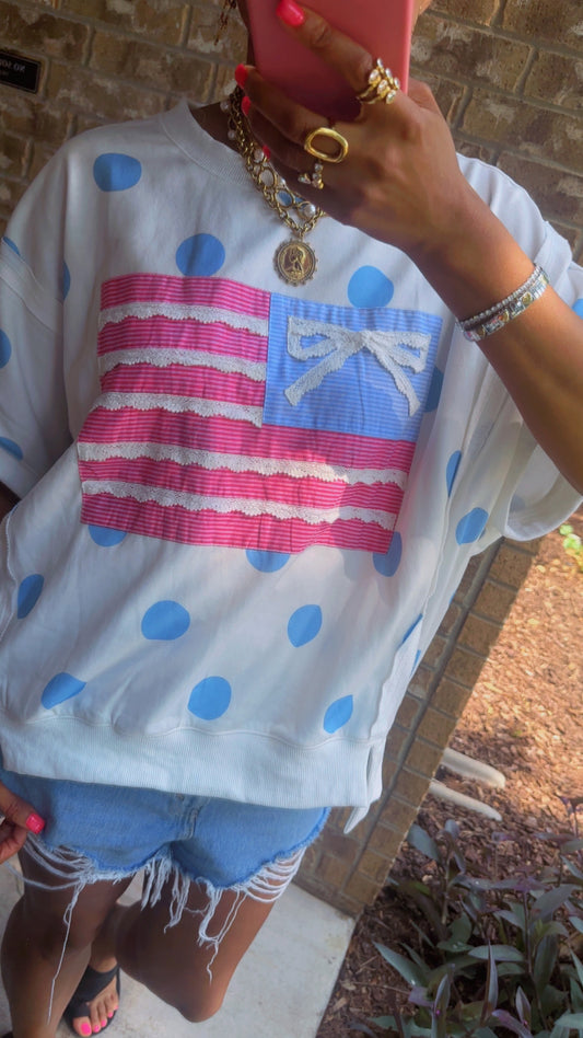 Americano Bow Flag Top Oversized