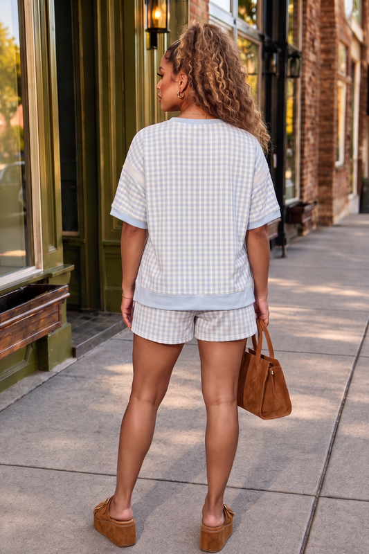 Blue Belle Bow TOP ONLY