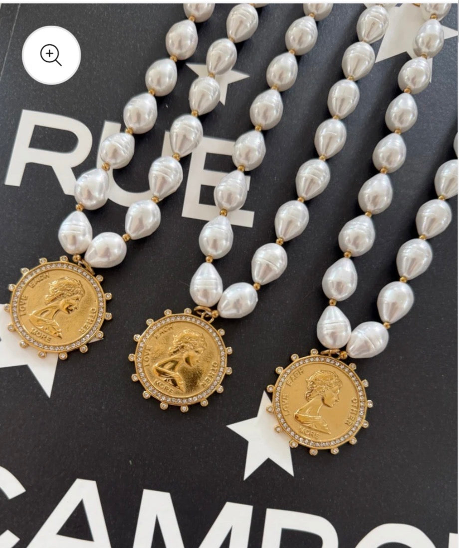 Pearl Coin Necklace