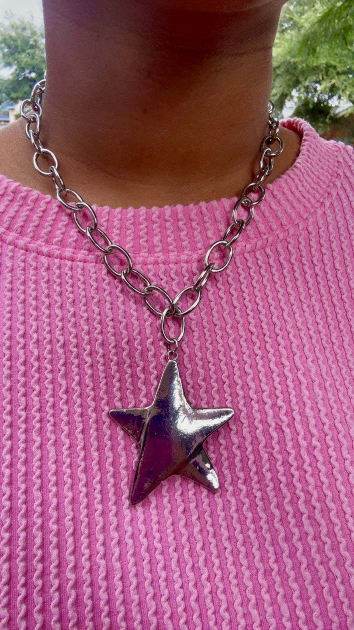 Gold & Silver Star Necklace