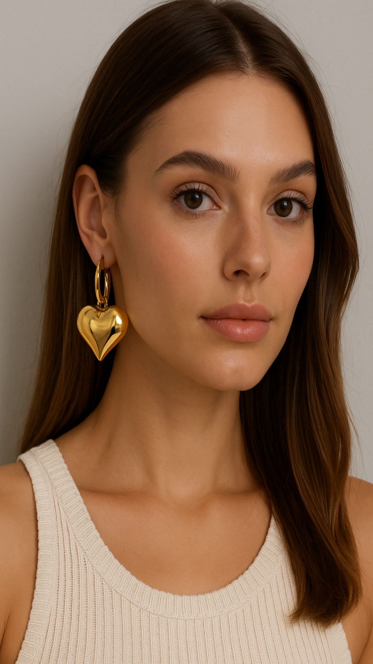 Gold & Silver Bubble Heart Earrings