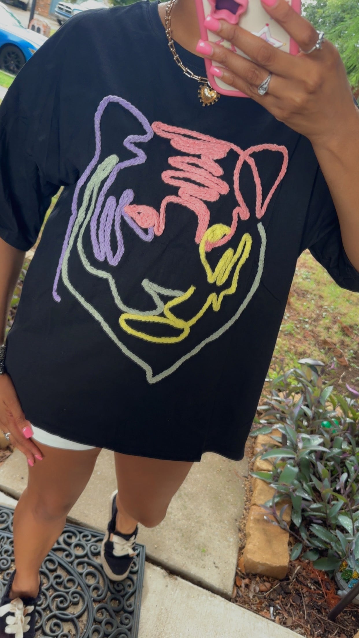 Tiger Embroidery Tee