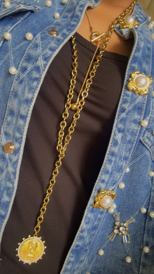 Gold XL Gold Coin Necklace