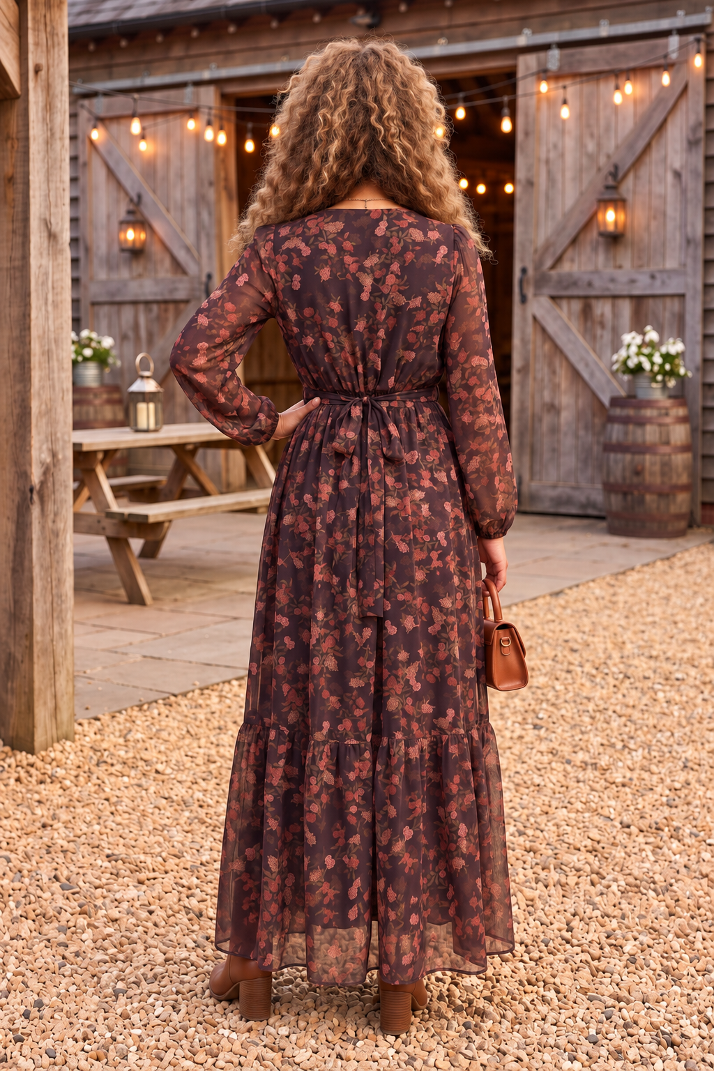 Autumn Romance Floral Maxi Dress
