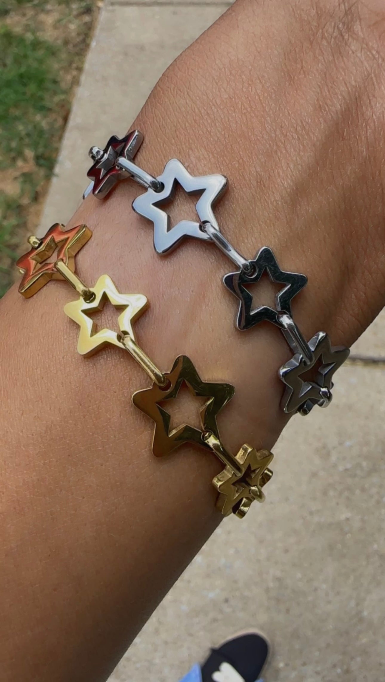 Gold & Silver Star Bracelet