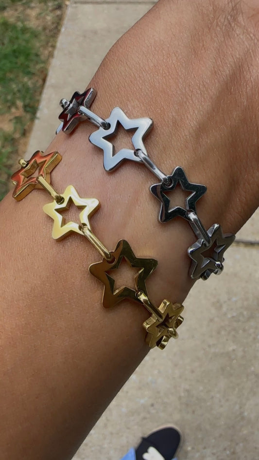 Gold & Silver Star Bracelet