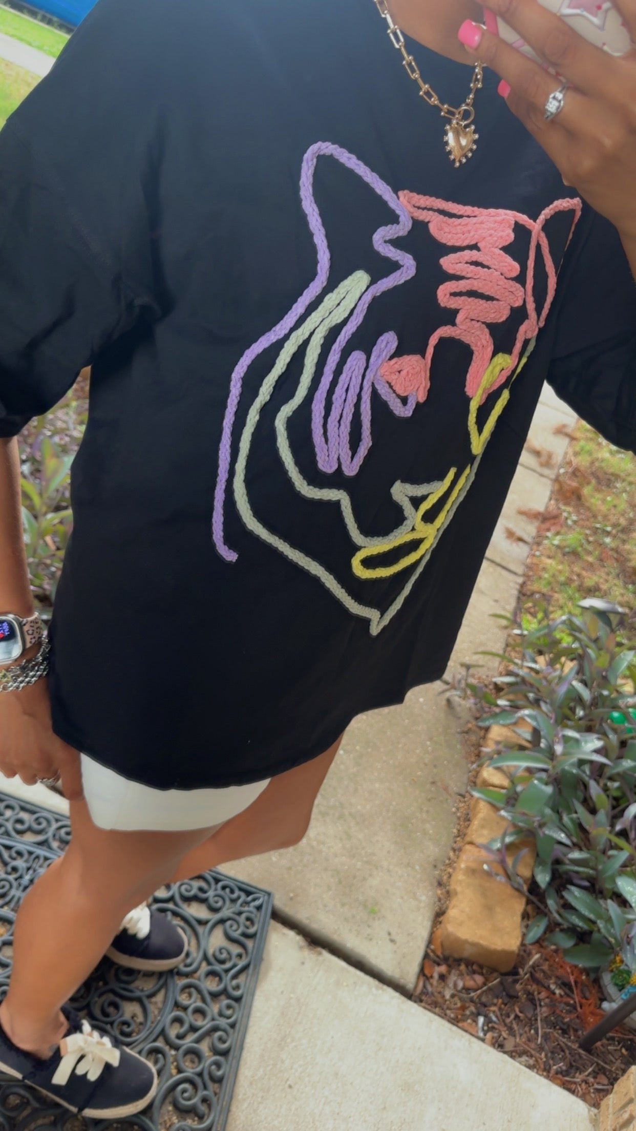 Tiger Embroidery Tee
