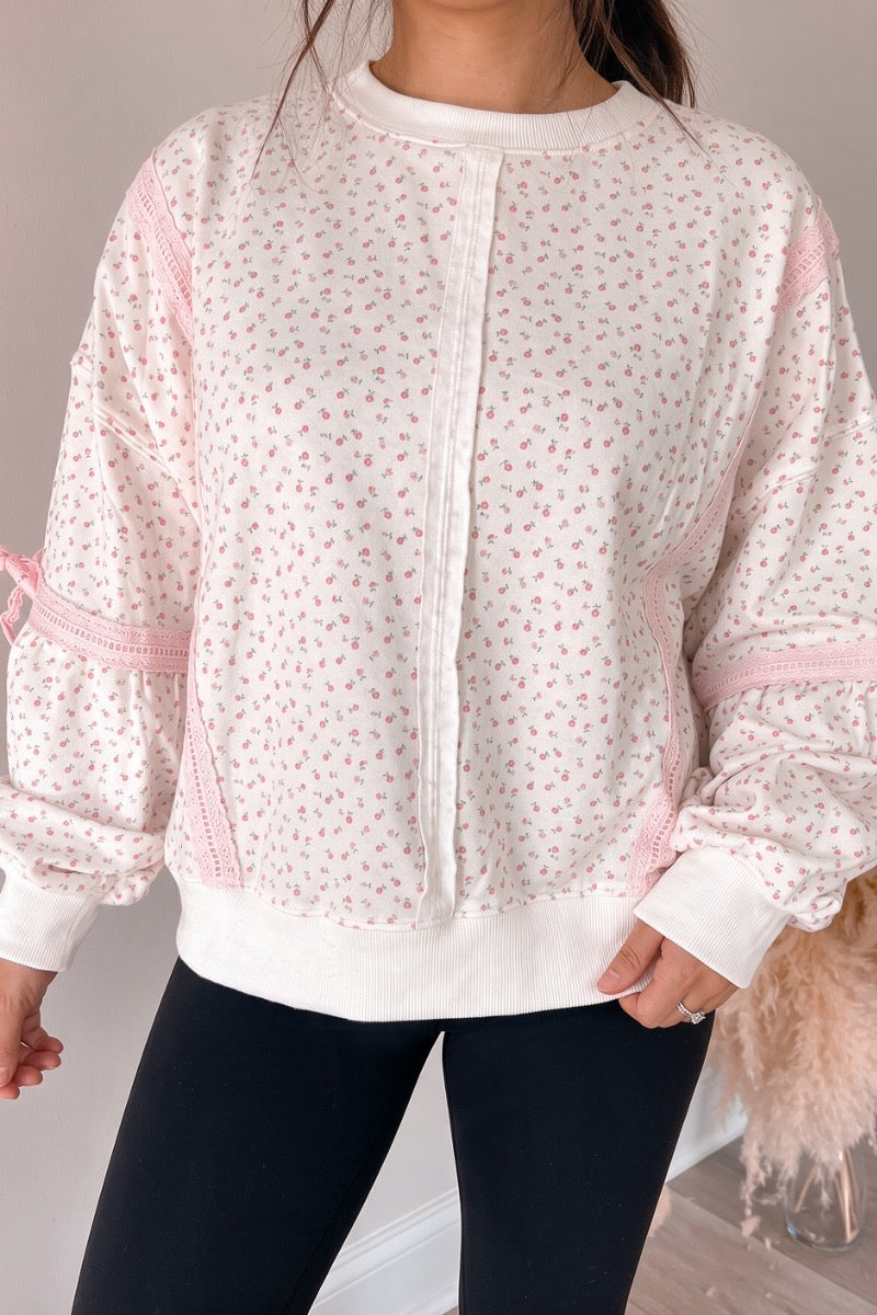 Blushing Blooms Pullover