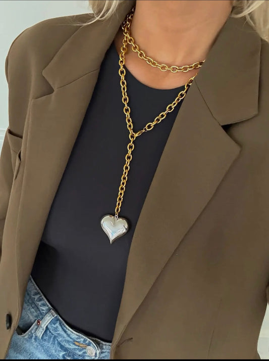 Gold & Silver Two Tone XL Necklace