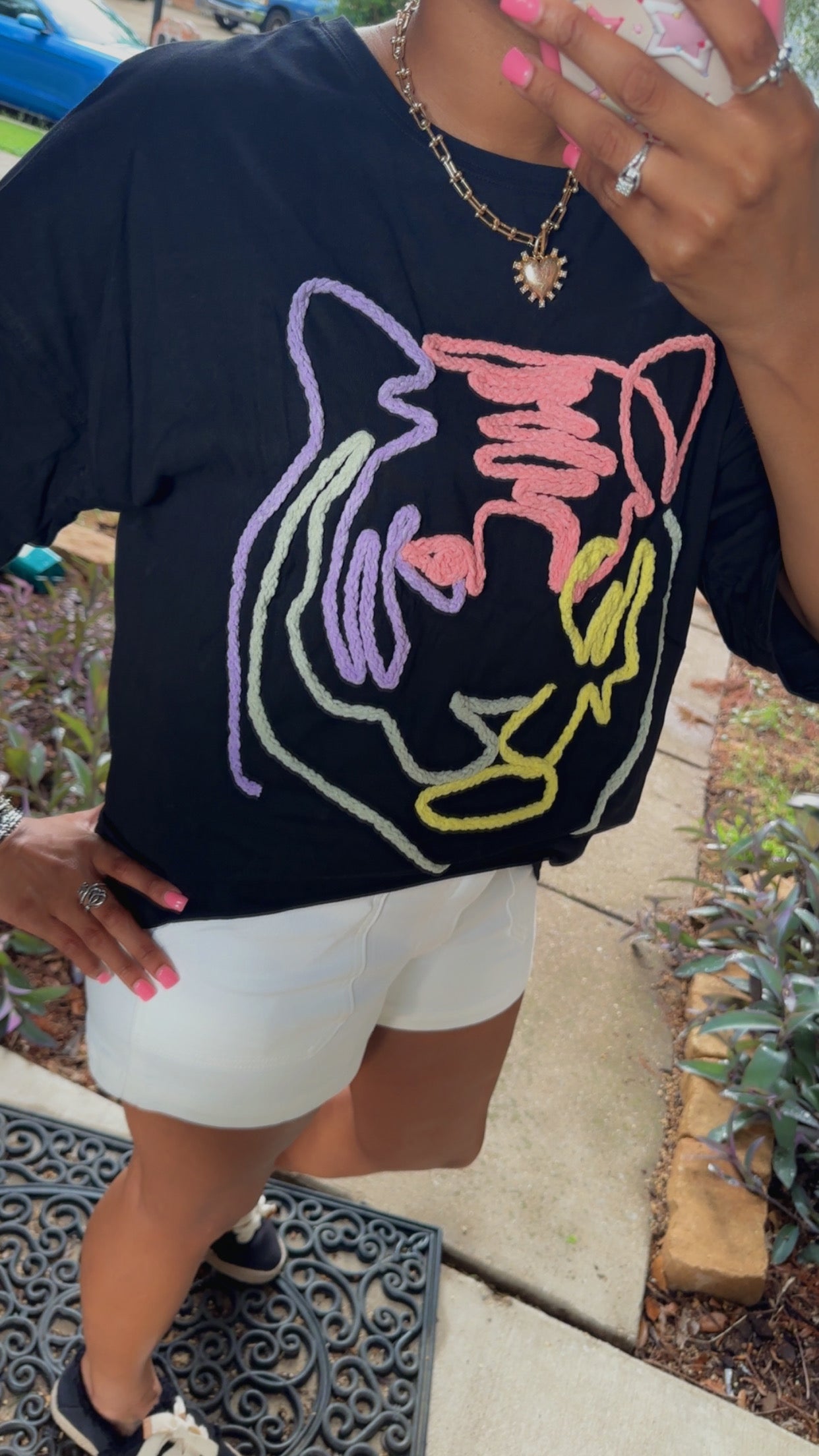 Tiger Embroidery Tee