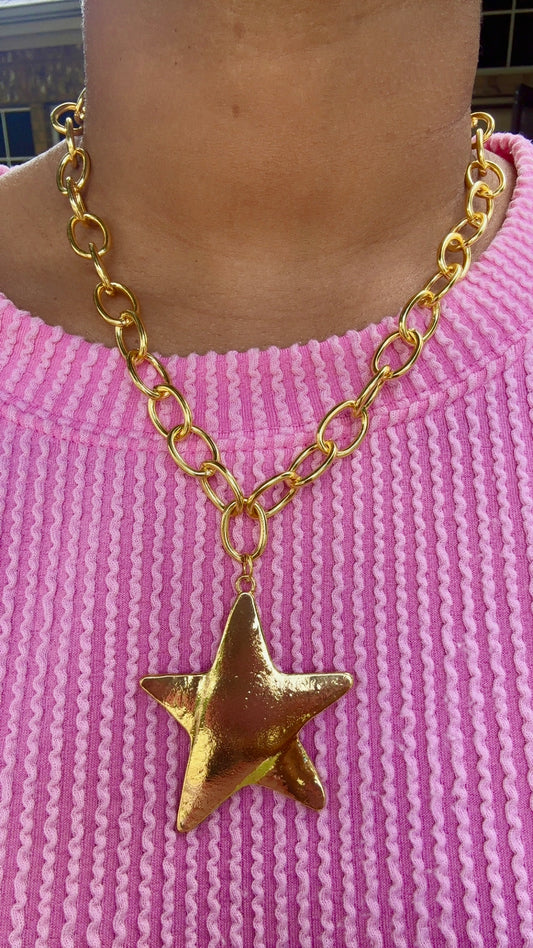 Gold & Silver Star Necklace