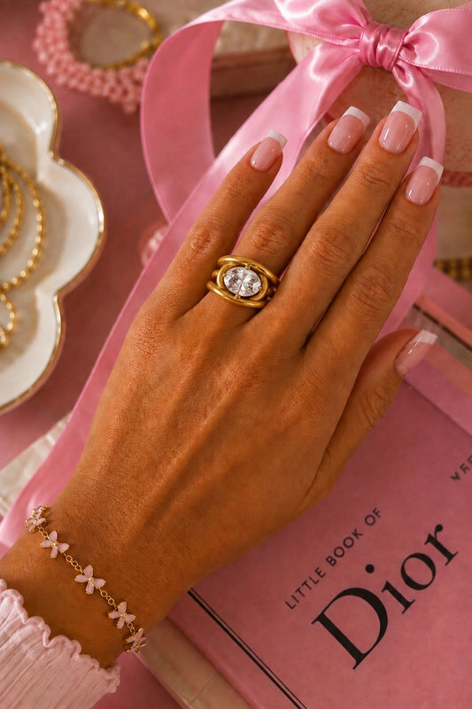 Golden Orbit Ring