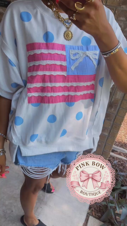 Americano Bow Flag Top Oversized